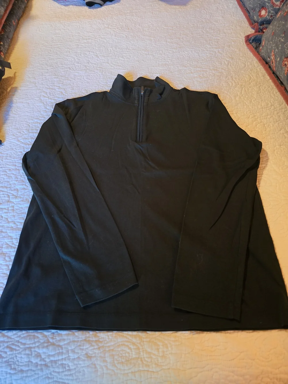 Banana Republic Black Zip-Up Mock Neck Sweater